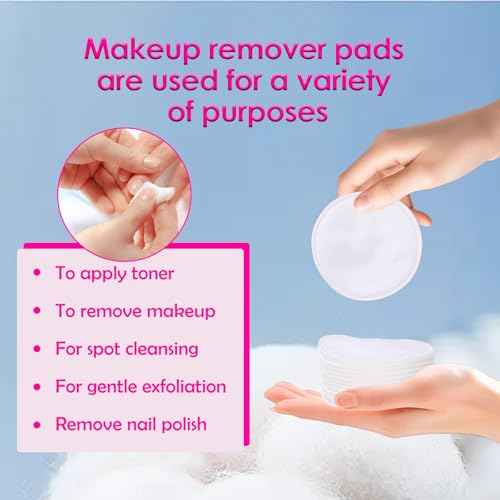 2000 PCS Ultra Soft Cotton Rounds, White, Double-Layered, Hypoallergenic, Lint-Free, 20 Pack with 100 Count Each, Premium Facial Cleansing Pads for Makeup Removal