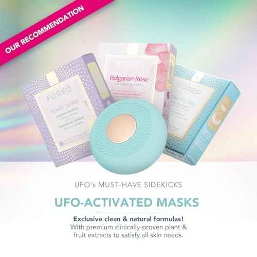 FOREO UFO mini 2 Red Light Therapy For Face - Deep Facial Hydration - Anti Aging - Face Moisturizer - Dark Spot Remover - Full LED Spectrum - Mint