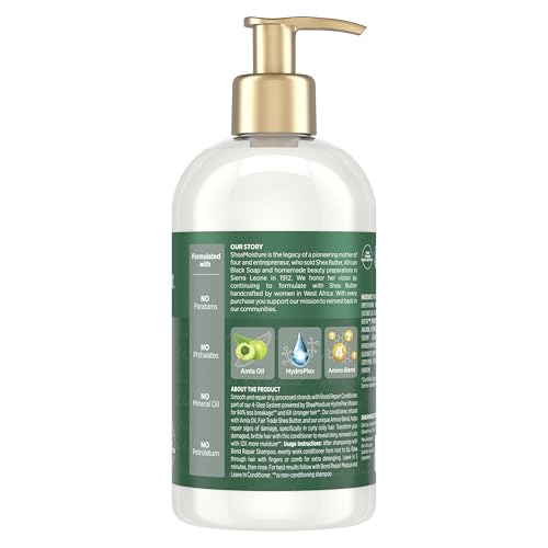 Shea Moisture Bond Repair Conditioner Amla Oil Strengthens And Repairs Hair Bonds With Hydroplex Technology And Amla Oil For Less Breakage With Restorative HydroPlex Infusion 13 FlOz