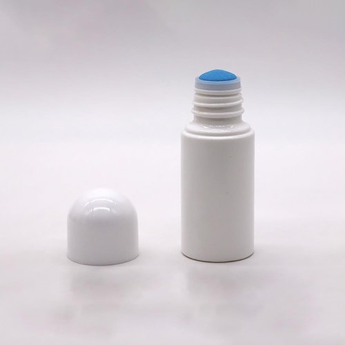 UUYYEO 4 Pcs 50 ml Sponge Head Plastic Applicator Bottles with Sponge Refillable Deodorant Bottles for Cosmetic Essential Oil