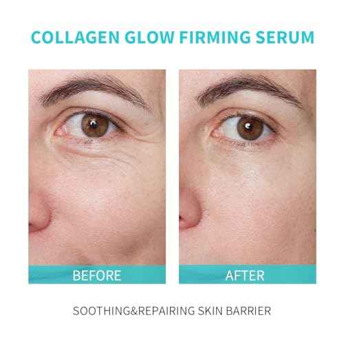 Collagen Glow Firming Face Serum - Fresh Facial Ampoule with Hyaluronic Acid, Adenosine & Centella ? Anti-Aging, Firming & Hydrating Skincare for Fine Lines, Wrinkles & Sensitive Skin -30 Vials