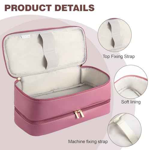 Double Layer Travel Case for Shark Flex Fusion/Glam Ceramic, Flexfusion Storage Bag for HD641S HD641 HD642 HD642S, Carrying Case Compatible with Dyson Airwrap Shark Flexstyle (deep Purple)