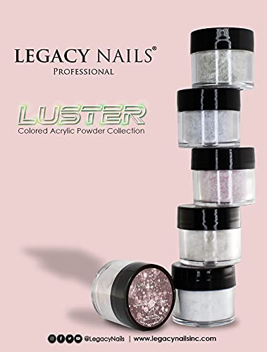 Legacy Nails Professional COLLECTION Acrylic Powder Kit 6 Colors Nail Art Set for Manicure DIY for Dip & Acrylic Nail Extensions (LUSTER COLLECTION)