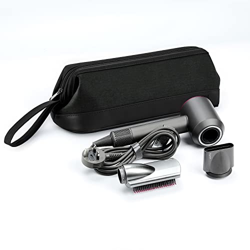 Airwrap Travel Case for Dyson/Shark Flexstyle, Travel Pouch for Complete Styler and Attachments, Travel Bag for Hair Dryer (Black)