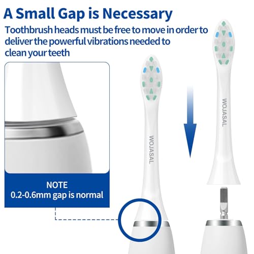Replacement Brush Heads Compatible with Philips SoniCare Electric Toothbrushes, Dupont Bristles for Effective Cleaning, Snap-on System, 8 Pack, White