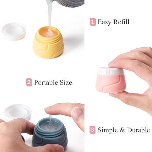 MODENGKONGJIAN Travel Bottles for Toiletries,TSA Approved Silicone Squeezable Travel Shampoo Bottles, 3oz Leak Proof Refillable Toiletry Cosmetic Containers £¨15 Pcs/Colorful£©