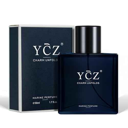 Ycz Charm Unfolds Marine Perfume for Men, 1.7 oz. Long Lasting Eau De Parfum Cologne For Men, Oriental Woody Fragrance - Ideal Special Occasions, Making it the Ideal gentlemen¡¯s Gift