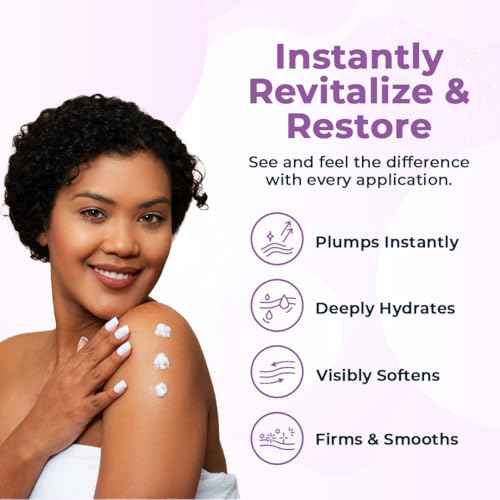 VitaMedica Hyaluronic Acid Body Moisturizer with Algae, Aloe + Panthenol - Intense Moisture Hand & Body Lotion for Firming, Hydrating, Anti-Aging - Fragrance Free -18.25 fl oz