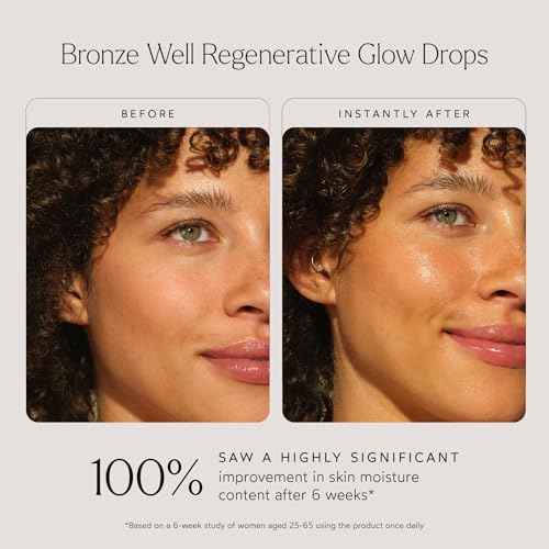True Botanicals Bronze Well Regenerative Glow Drops | Naturally Bronzing | Moisturize Skin & Add a Slight Glow | All Skin Types | Dermatologist Tested, All Natural, Vegan | 1 fl oz | 30 ml