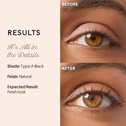 Winky Lux Detail Oriented Mascara ? Slim Tightline Mascara with Skinny Micro Spoolie, Lengthening, Volumizing, Defining, Curling & Buildable Formula, Black for Top & Bottom Lashes