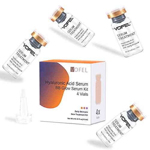 Hyaluronic Acid Serum for Microneedling Serum Ampoules for Face BB Glow Starter Kit 0.35 oz 4 Vials