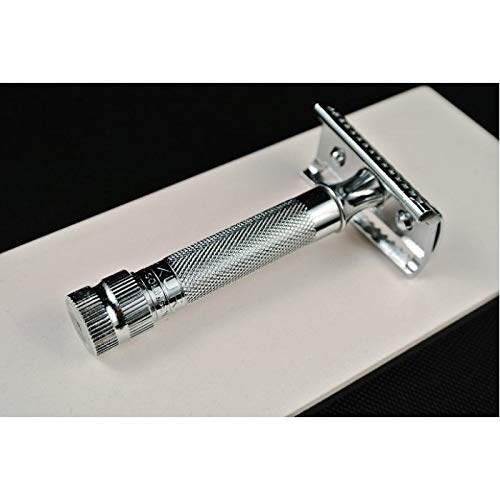 MERKUR 37C Double Edge Safety Razor | Slant Bar Design - Standard Handle | Made in Germany | Plastic-Free | Two Piece Design