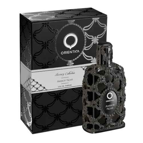 Orientica Luxury Collection Amber Noir Eau De Parfum ? Woody, Spicy, Elemi, Fig, Carrot, Lily of the Valley, Cedarwood, Sandalwood, Musk - Arabic Perfume for Men & Women ? 2.7oz / 80ml