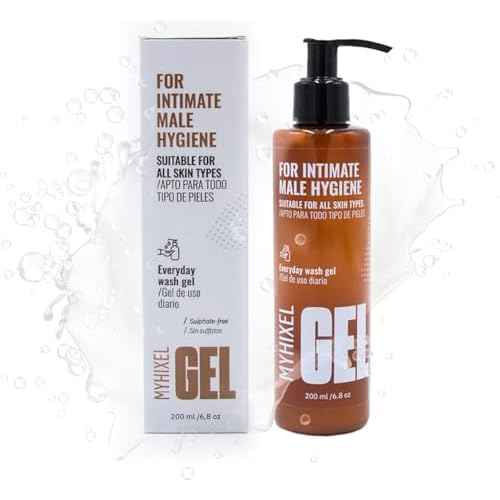 MYHIXEL Men¡¯s Intimate Wash | pH-Balanced Cleanser with Refreshing Scent | Sulfate-Free Daily Hygiene for Sensitive Skin | 6,76 oz (2 Pack)