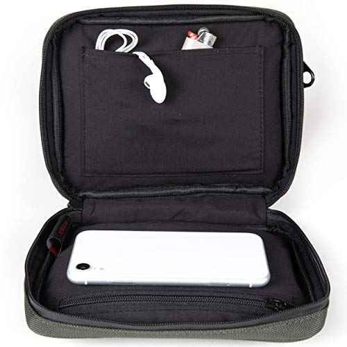 DIME BAGS Lockable Odor Sealing Padded Pouch, 3-Digit Combo Lock & Hidden Storage Pocket, Carbon Lined Scent Protection Boss