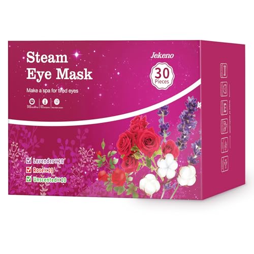 Jekeno Steam Eye Mask, 16 Packs Eye Masks for Dry Eyes Dark Circles and Puffiness, 40-60 Minutes Self Heated Steam Warm Eye Mask, Christmas Spa Gifts for Women