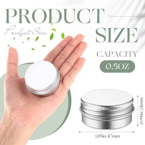 300 Pcs 1 oz Salve Tins with Lids Bulk Lip Balm Containers Round Metal Containers with Screw Top Lids Aluminum Silver Tin Cans for DIY Salve Candle