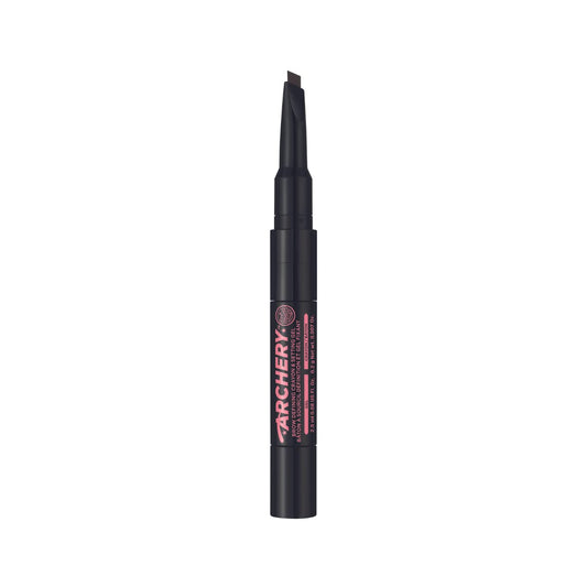 Soap & Glory Archery 2-In-1 Sculpting Eyebrow Crayon & Setting Gel, Dark Brown - Double Ended Eyebrow Liner with Brush + Eyebrow Pencil - Brow Gel for All Day Brow Sculpt (1 count)