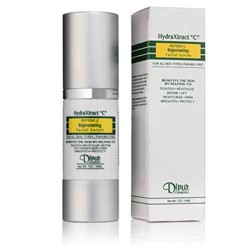 Dinur Cosmetics HydraXtract"C" Rejuvenating Facial Serum Peptide-C Prevents Damaged Skin Fine Lines & Wrinkles Helps Rejuvenation Glow 1 oz. 30 ml