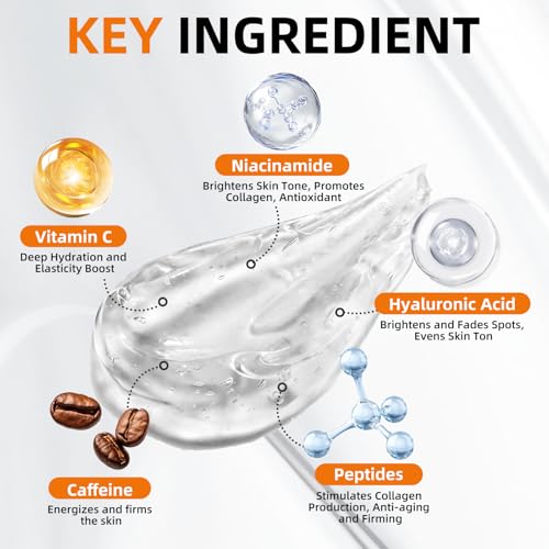 Super 22% Vitamin C Retinol Serum for Face: Advance Anti-Aging & Brightening Formula with Hyaluronic Acid, Niacinamide, Collagen, Peptides - Hydrates, Smooths, Targets Age Spots, Wrinkles, 1.7 Fl Oz