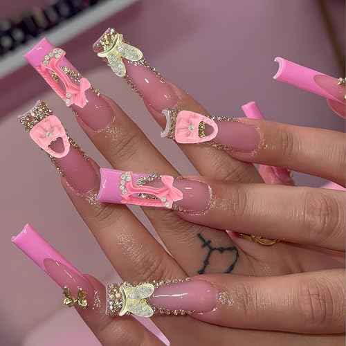 64PCS Nail Charms for Acrylic Nails,Alloy Y2K Nail Jewels Lipstick,High Heels,Handbags,Lips,Nail Accessories Nail Art Rhinestone