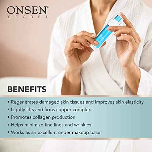 Onsen Anti Aging Moisturizing Lotion Organic Daily Hydration Day and Night Cream Anti Wrinkle Collagen All Natural Skin Face Moisturizer for Women 1.69 fl oz/50 ml