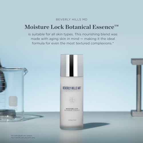 Beverly Hills MD Moisture Lock Botanical Essence- Moisture & Collagen Supporting Serum for Skin Barrier - Visibly Combat Transepidermal Water Loss TEWL & Sagging Skin w/Tsubaki Oil, Hemp Seed Oil