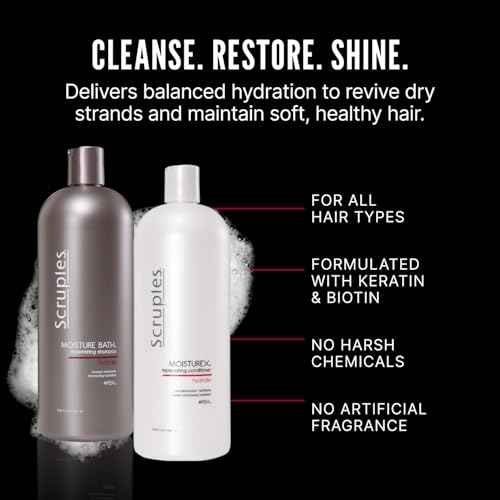 Scruples Moisture Bath Shampoo & Moisturex Conditioner Set - Nourishing & Moisturizing Duo for Dry, Frizzy Hair Repair (33.8 oz)