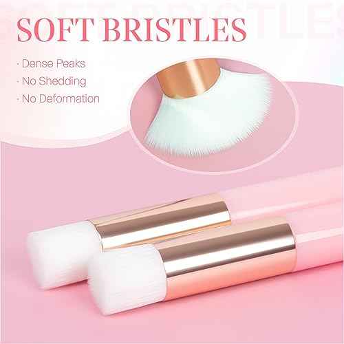 Buqikma 2 Pieces Lash Brush Cleaning Lash Shampoo Brushes for Nose Cleaning Fan Brush Peel Off Blackhead Brushes Remover Tool, Lash Wash Supplies£¨Pink£©