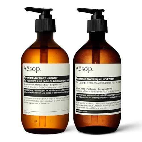 Aesop Reverence Aromatique Hand Wash & Geranium Leaf Body Cleanser | Paraben, Cruelty-Free & Vegan | 500mL/16.67oz (Set of 2)
