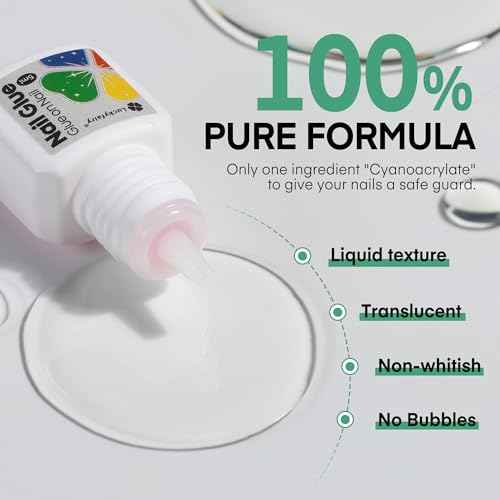 Super Solid Nail Glue for Acrylic Nails Press Ons 5ML*3pcs Professional for Press On Nails, False Nails Tips, Nail Decors, Fast Drying Nail Glue Kit Long Lasting
