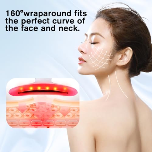 LATME Facial Massager,Neck Face Massager Tool,3 Mode Massage with Heat,Portable Beauty Instrument for Skin Care Women Gift