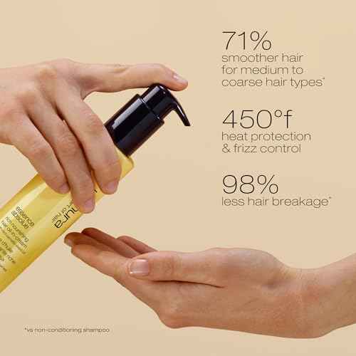 shu uemura art of hair Essence Absolue Nourishing Cream - Protects Against Heat Damage and UV, Hydrates and Smooths, For All Hair Types, 5 Fl Oz