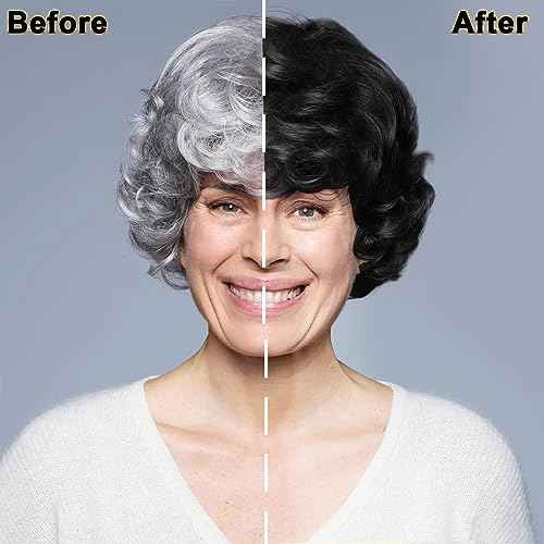 IIIMEIDU Hair Dye Shampoo for Gray Hair Coverage, 3 in 1 Natural Black Dye for Women Men, 500ml
