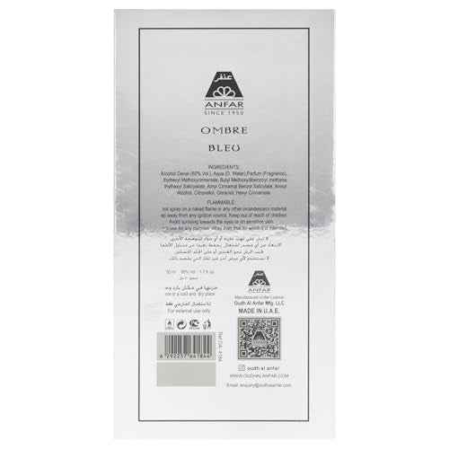 Anfar Ombre Bleu for Men - 1.7 oz Extrait De Parfum Spray