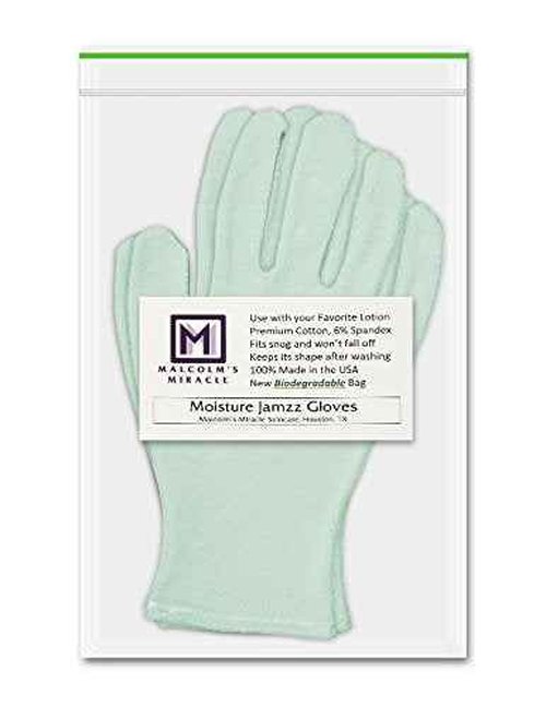 Malcolm's Miracle Moisturizing Gloves Made in The USA Green (Medium)