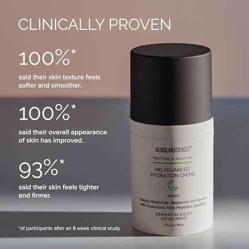 MDSolarSciences MD Advanced Hydration Cr?me | Time-Released Night Cream with Hyaluronic Acid, Peptides & Squalane | Intense Anti-Aging Hydration & Barrier Support | 1.7?oz