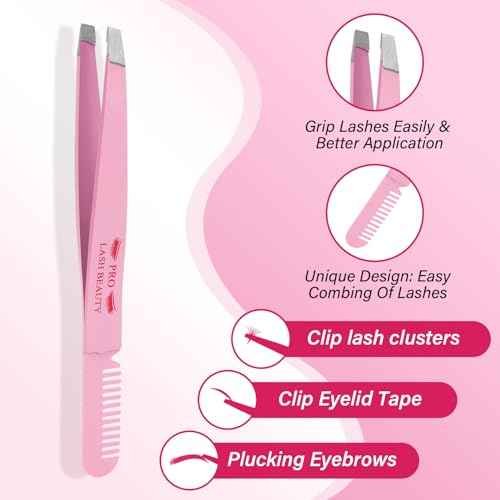 Lash Applicator Tool DIY Eyelash Extension Tweezers Kit Eyelash Applicator Tool (3 pcs)