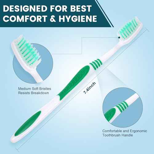 Navona 600 PCS Premium Individually Wrapped Bulk Toothbrush Pack, Disposable Toothbrushes, Kids Toothbrush, Medium Soft Bristle Toothbrushes, Ergonomics Handle, Perfect for Travel Hotel Donation