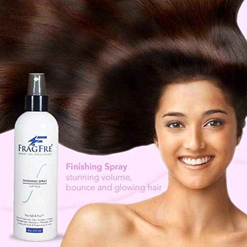 FRAGFRE Hair Finishing Spray 8 oz (2-Pack Gift Set) - Fragrance Free Hypoallergenic Paraben Free - Hair Spray for Sensitive Skin - Flexible Soft Hold - Quick-Dry Denatured Alcohol - Vegan