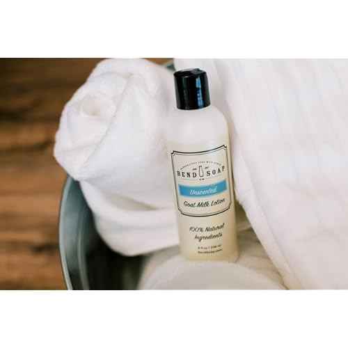 Bend Soap Company Unscented Goat Milk Lotion 3-Pack (8oz x 3) - Gentle Formula for Sensitive Skin (Unscented)