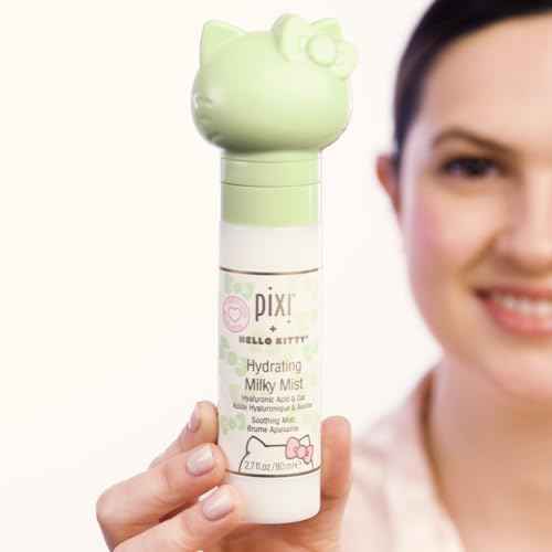 Pixi Beauty + Hello Kitty Milky Mist 2.70 Fl Oz | Hydrating Moisturizer for Dry Skin | Infused with Hyaluronic Acid