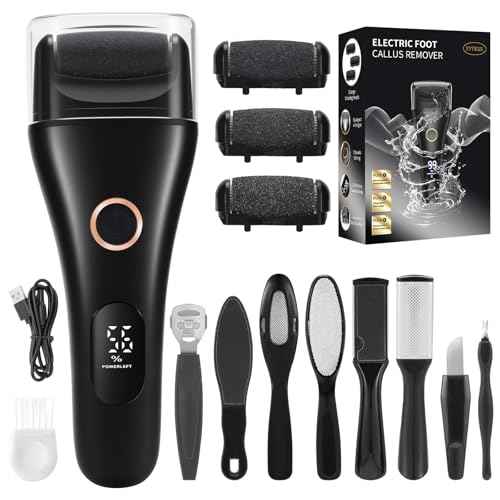 Electric Callus Remover for Feet Rechargeable - 3-Speed Adjustable Electronic Foot Callus Remover, Pedicure Tools for Feet for Hard Cracked Dry Dead Skin at Home - Christmas Gifts for Women Men