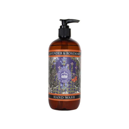 The English Soap Company Kew Gardens Luxury Hand and Body Wash, Refreshing Botanical Wash with a Rich Lather, Enriched with Soothing Aloe Vera and Vitamin E, Lavender and Rosemary Scent 500ml