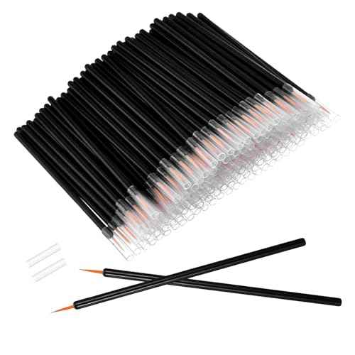 150 Pcs Disposable Eyeliner Brush Set Ultra-fine Point Eye Liner Applicator Cosmetic Eyelash Brush Wands Applicator Black Makeup Eye Liner Tools for Eyelash Lip Liquid Eyeliner Lipstick
