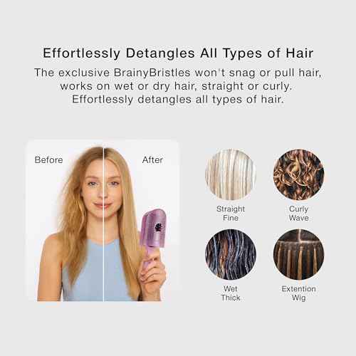 NuWay 4HAIR Traveler U.S. and International Patented Travel Brush (Petal Pink)