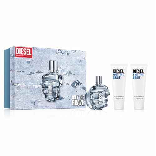 DIESEL Only The Brave - Fragrance Gift Set for Men - Includes Eau de Toilette 4.2 Fl Oz & 2x Shower Gels 2.5 Fl Oz