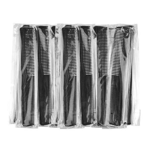 Disposable Combs in Bulk Individually Wrapped Widen and Fine Combs Straight Hair Combs for Women Men Long Handle Beauty Combs for Homeless, Hotel,Nursing Home (7in x 4in, Count, 100)