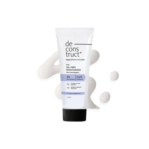 Deconstruct Oil-Free Moisturizer | Non Sticky, Lightweight, Non-Comedogenic & Fast-Absorbing | Tested for 72H Hydration | For Oily, Acne-Prone & Sensitive Skin |50g