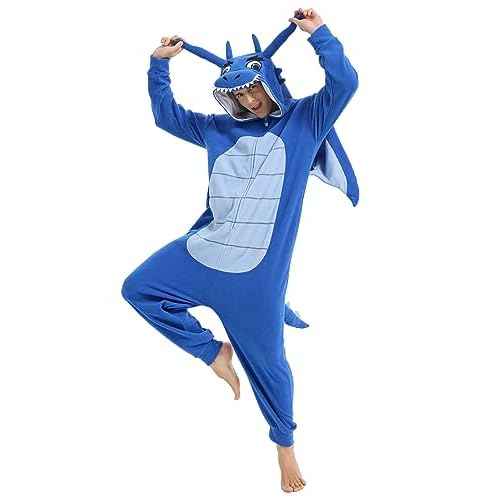 Dragon Onesie Adults Animal Cosplay Pajamas Halloween Costumes Jumpsuit One Piece Sleepwear